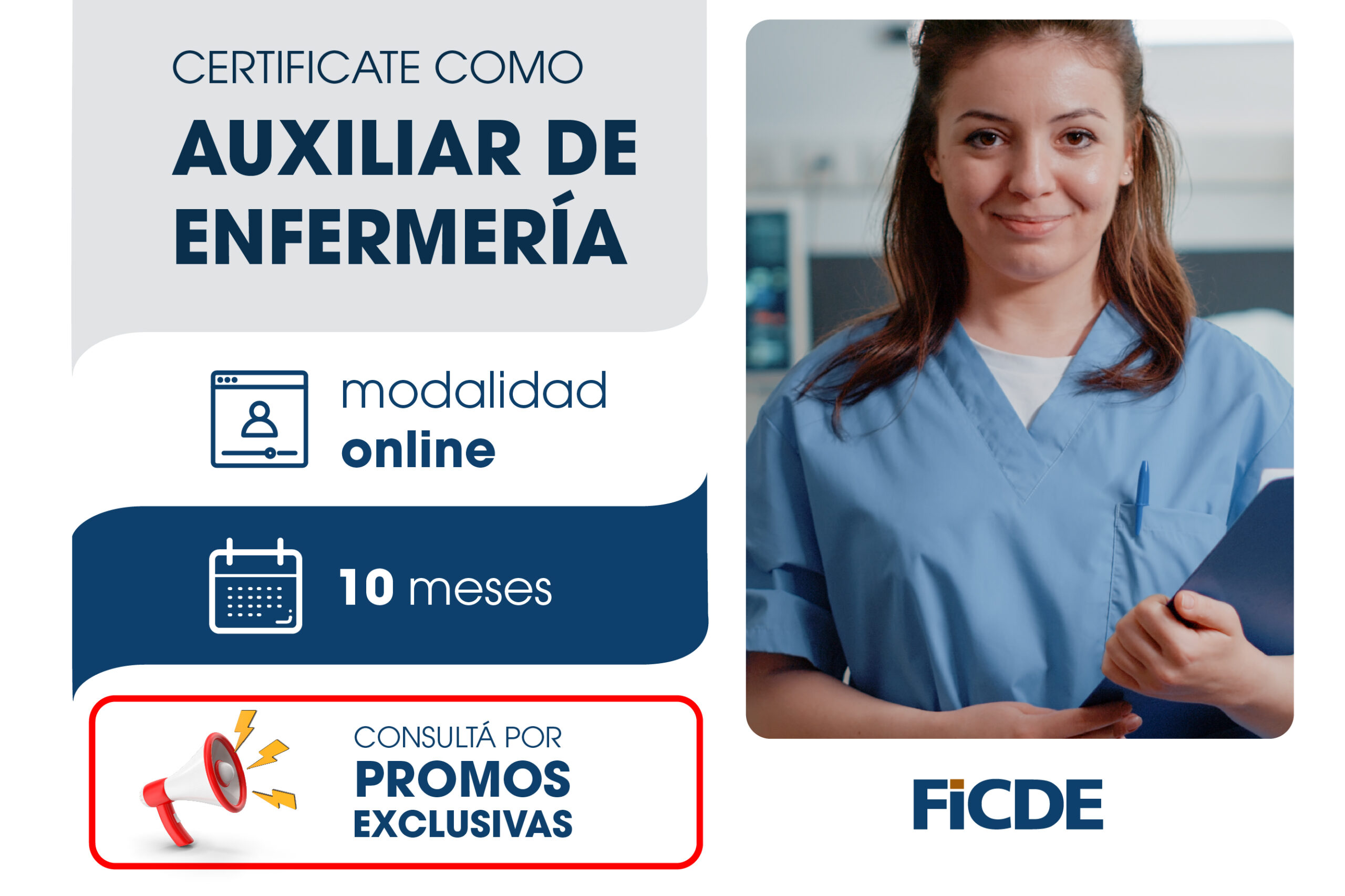 Certificate como Auxiliar de Enfermería – Online