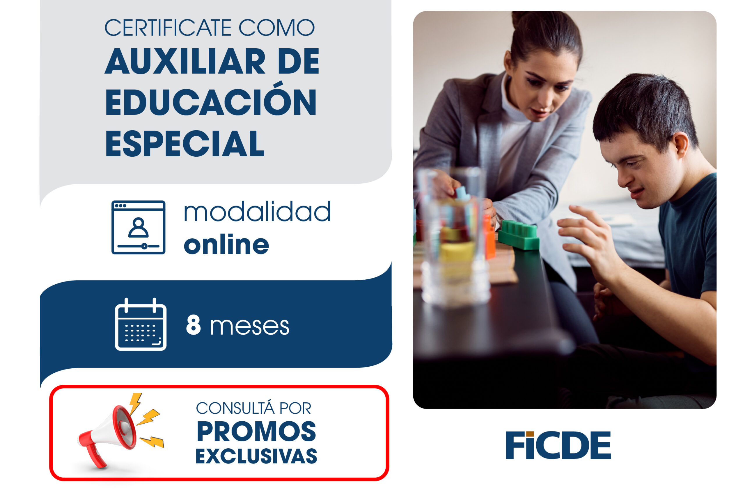 Certificate como Auxiliar de Educación Especial – Online