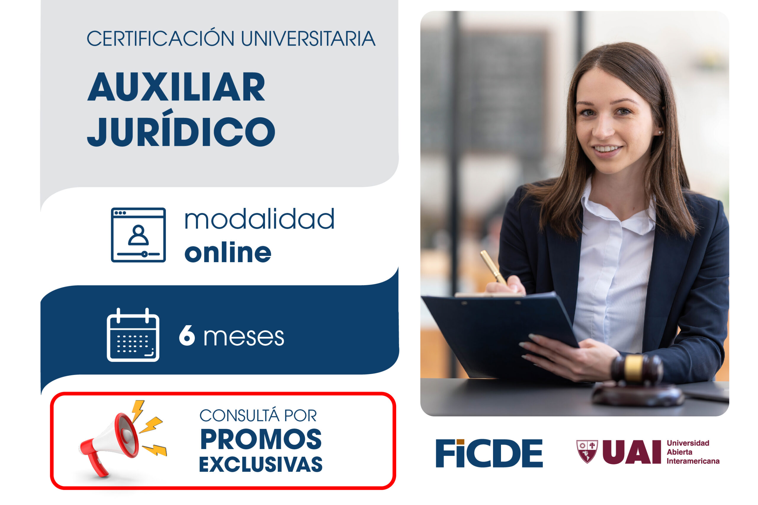 Certificación Universitaria en Auxiliar Juridico – Online