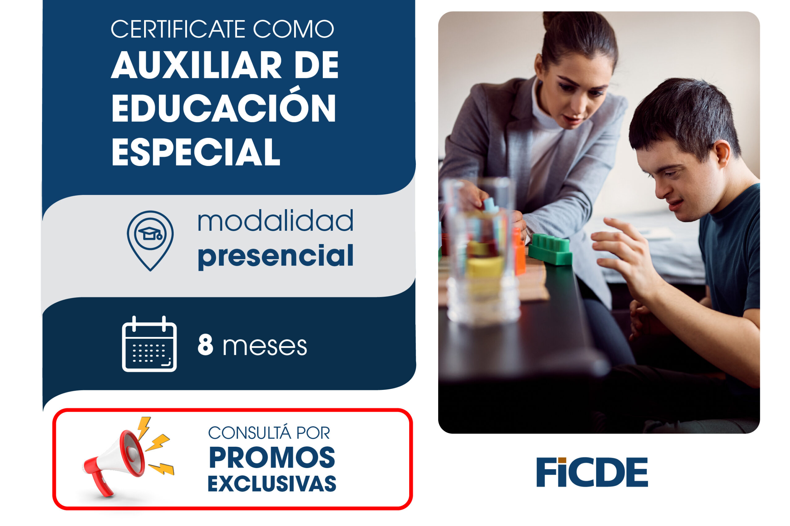 Certificate como Auxiliar de Educación Especial – Presencial