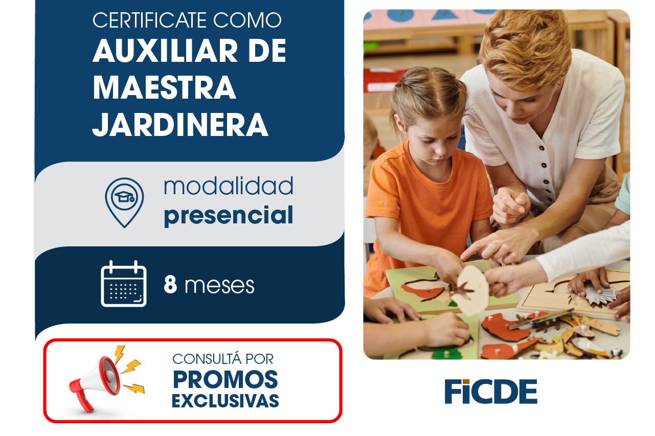 Certificate como Auxiliar de Maestra Jardinera – Presencial