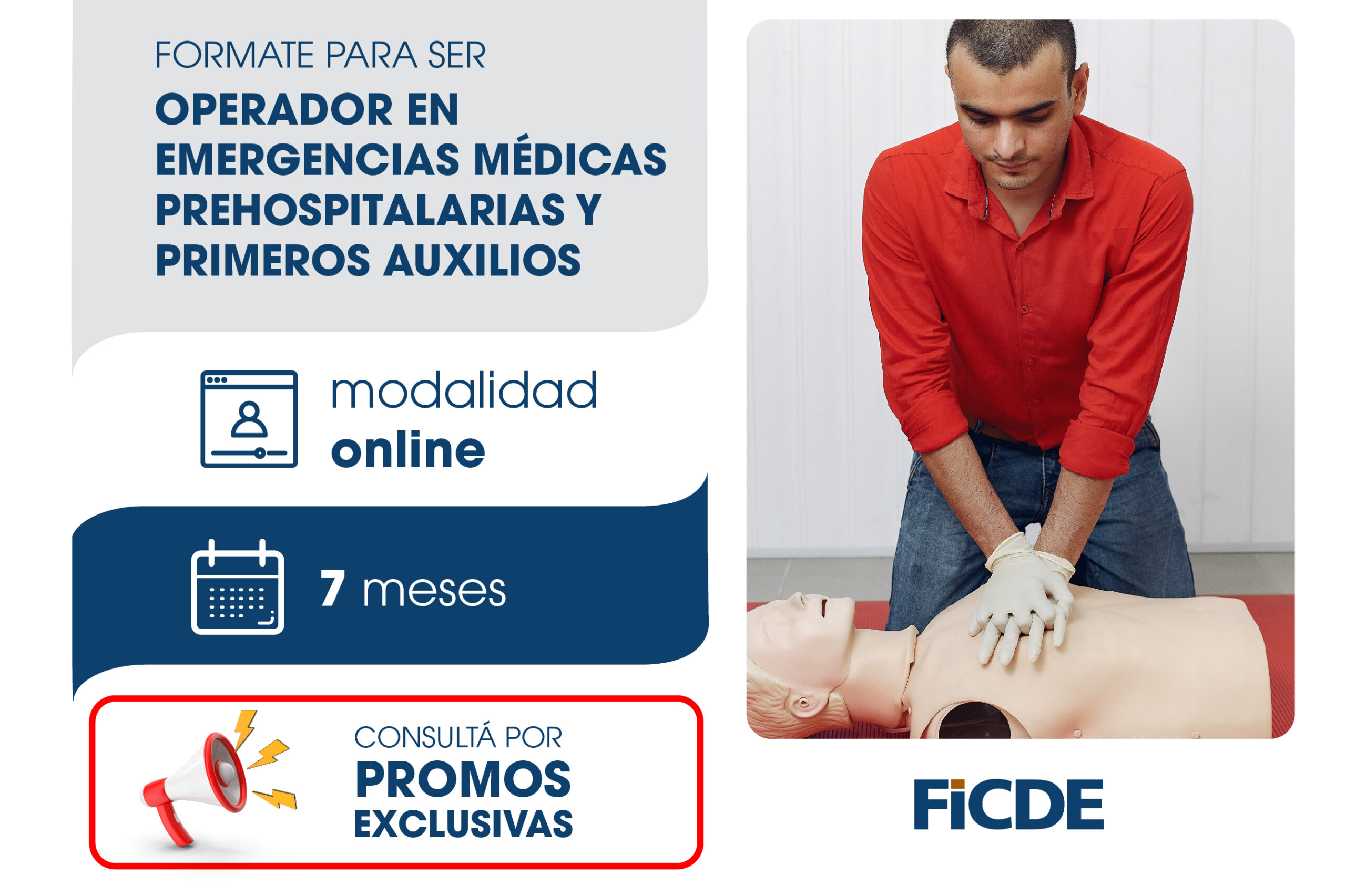 Formate para ser Operador en Emergencias Prehospitalarias y Primeros Auxilios – Online