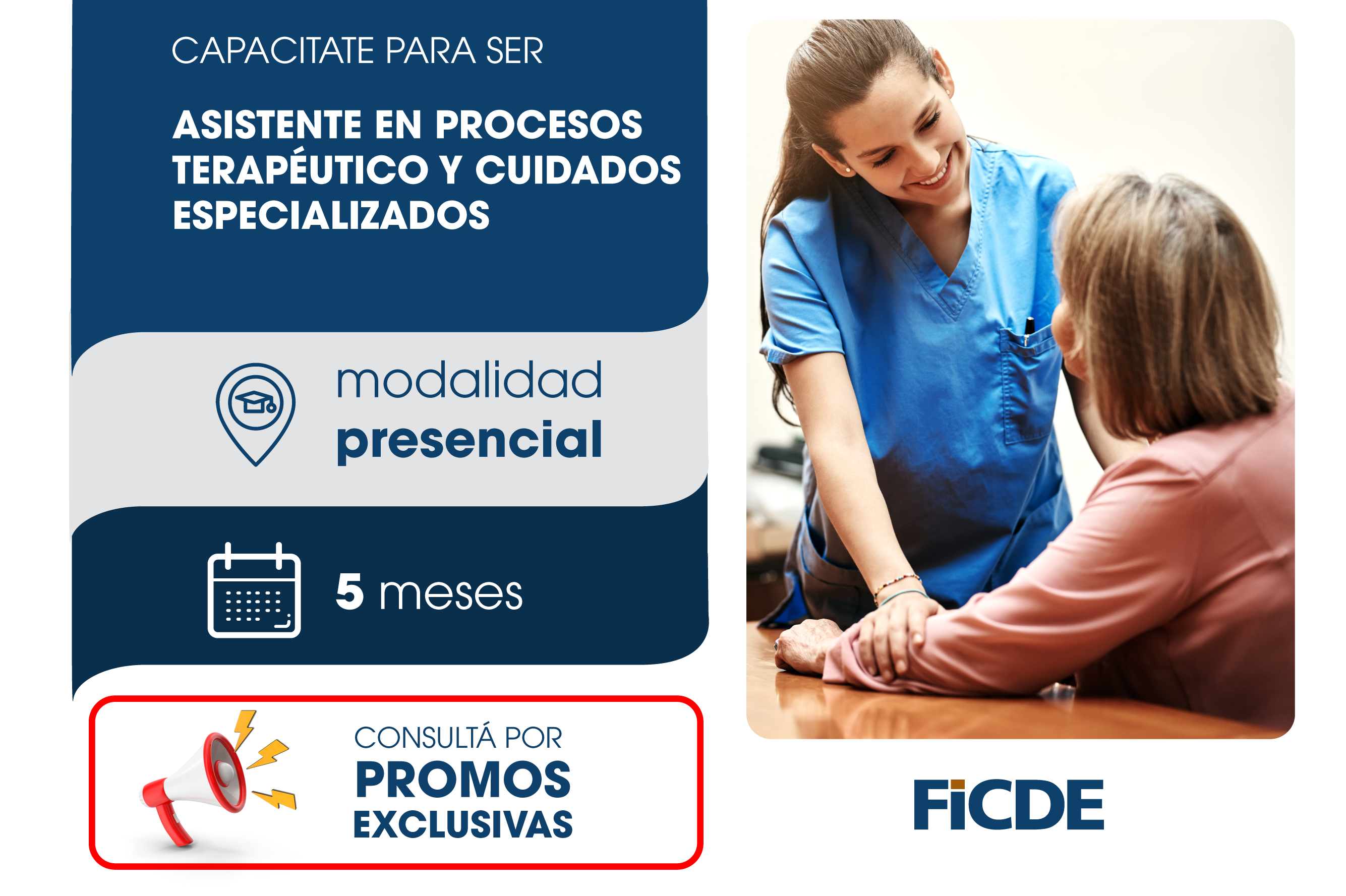 Capacitate para ser Asistente en Procesos Terapéuticos y Cuidados Especializados  – Presencial