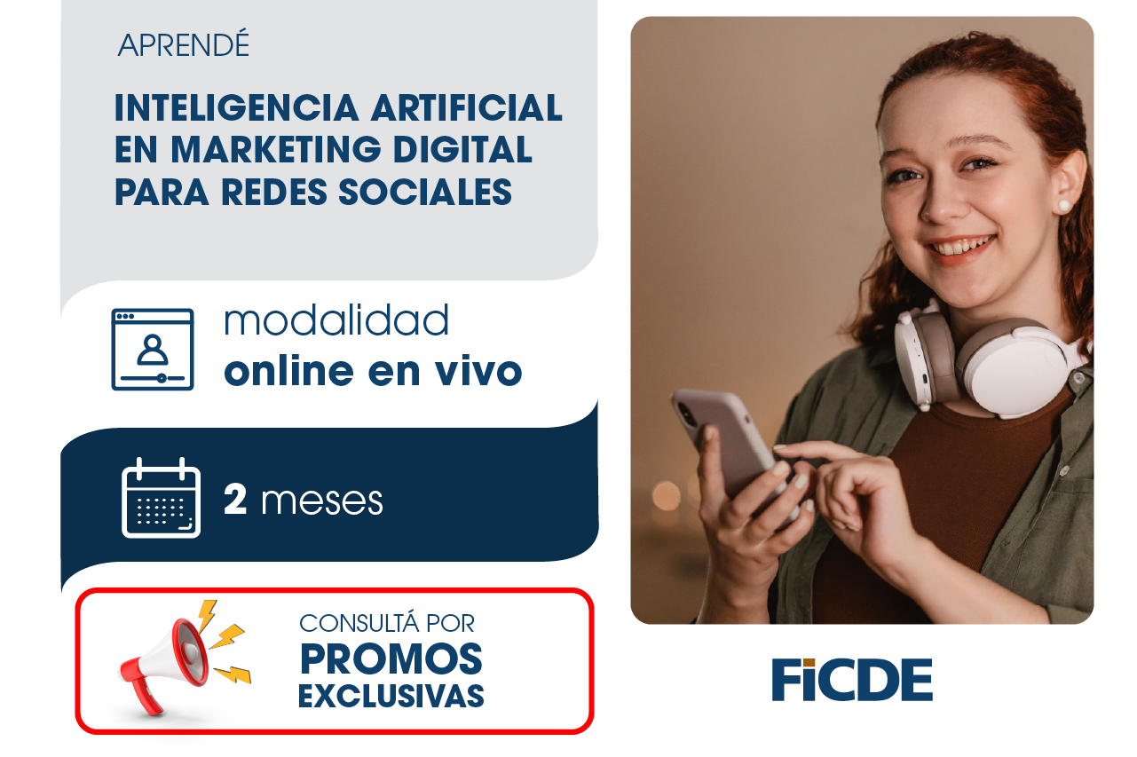 Inteligencia Artificial en Marketing Digital para Redes Sociales – Online en vivo